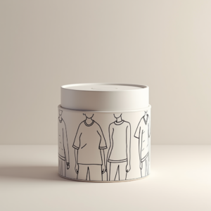Packaging — Duotone Illustrated Design Wrapped Around A Commercial Design #0047 (Midjourney)