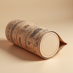 Packaging — Duotone Illustrated Design Wrapped Around A Commercial Design #0095 (Midjourney)