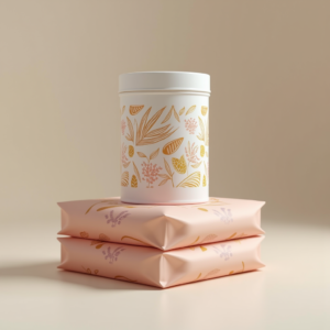 Packaging — Duotone Illustrated Design Wrapped Around A Commercial Design #0101 (Firefly)