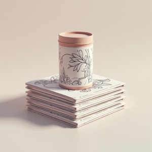 Packaging — Duotone Illustrated Design Wrapped Around A Commercial Design #0137 (Firefly)