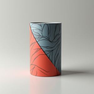 Packaging — Duotone Illustrated Design Wrapped Around A Commercial Design #0155 (Midjourney)