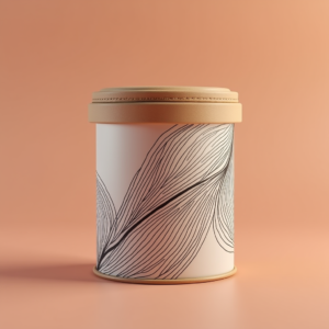 Packaging — Duotone Illustrated Design Wrapped Around A Commercial Design #0167 (Midjourney)