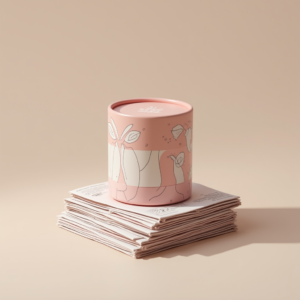 Packaging — Duotone Illustrated Design Wrapped Around A Commercial Design #0293 (Firefly)