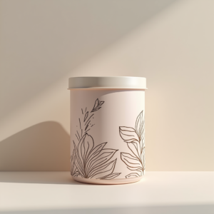 Packaging — Duotone Illustrated Design Wrapped Around A Commercial Design #0299 (Midjourney)