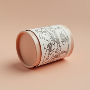 Packaging — Duotone Illustrated Design Wrapped Around A Commercial Design #0323 (Midjourney)