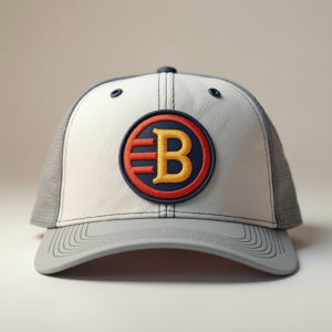 Packaging — Embroidered-style Emblem Mockup On A Structured Commercial Design #0184 (ChatGPT)