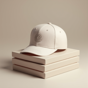 Packaging — Embroidered-style Emblem Mockup On A Structured Commercial Design #0328 (ChatGPT)
