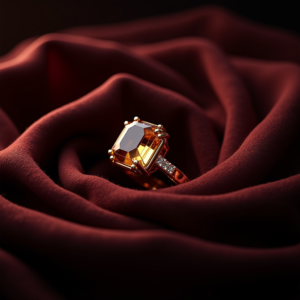 Perfume — Faceted Gemstone Ring Nestled In Dark Product Ads #0173 (Recraft)