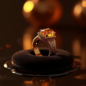 Perfume — Faceted Gemstone Ring Nestled In Dark Product Ads #0197 (Recraft)