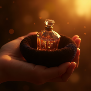 Perfume — Faceted Gemstone Ring Nestled In Dark Product Ads #0221 (Recraft)