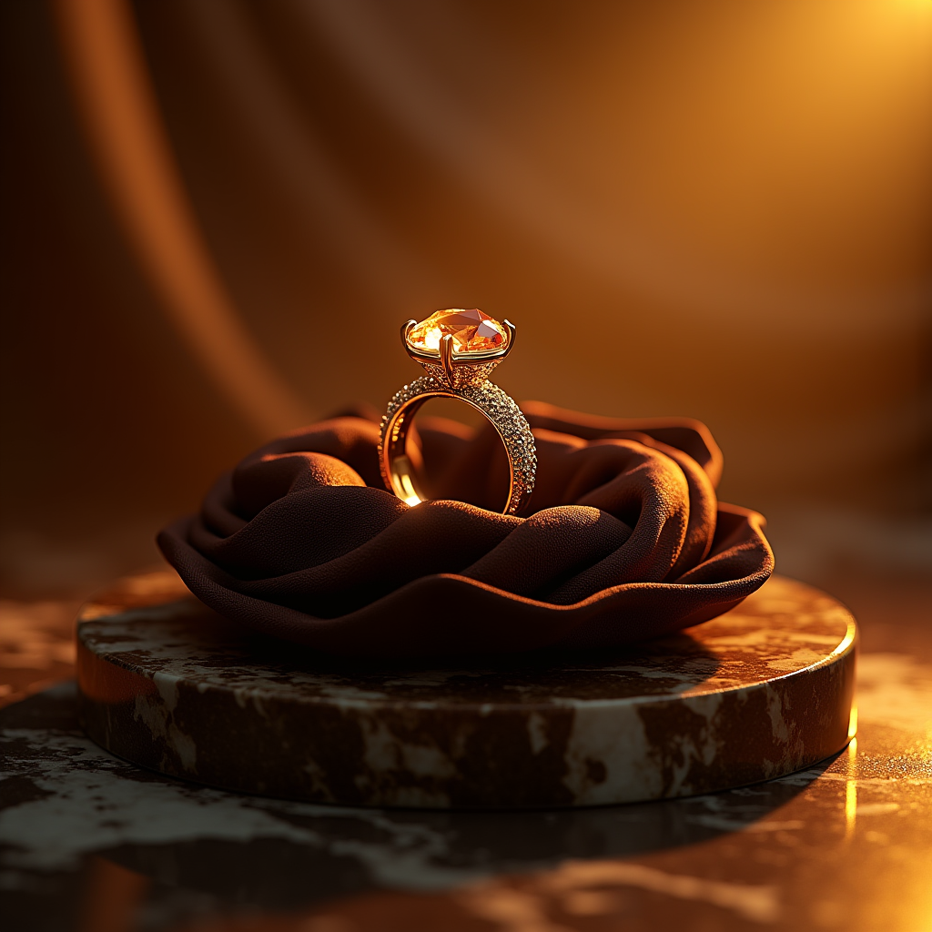 Perfume — Faceted Gemstone Ring Nestled In Dark Product Ads #0316 (Firefly)