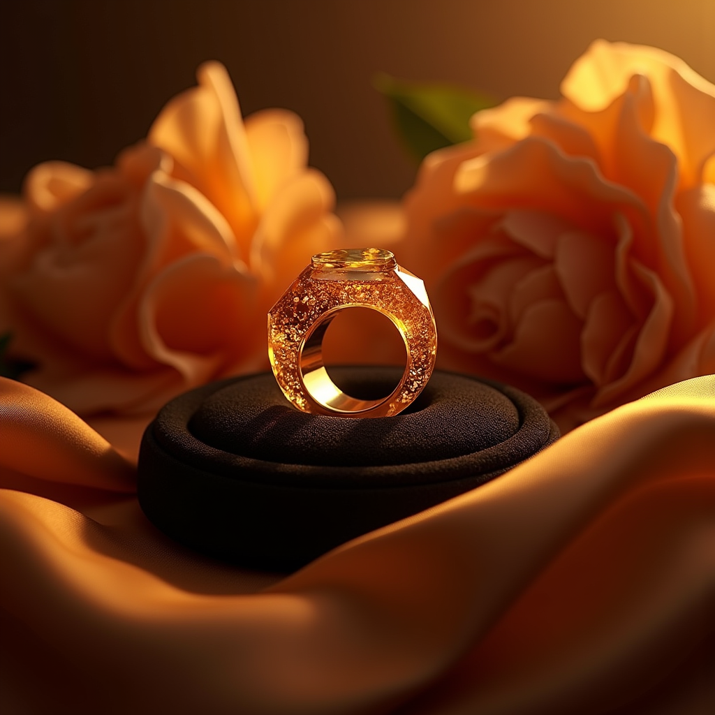Perfume — Faceted Gemstone Ring Nestled In Dark Product Ads #0328 (Firefly)