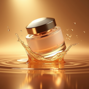 Perfume — Frosted-glass Cosmetics Jar With A Brushed-silver Product Ads #0050 (Gemini)