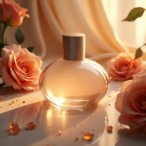 Perfume — Frosted-glass Cosmetics Jar With A Brushed-silver Product Ads #0122 (Gemini)