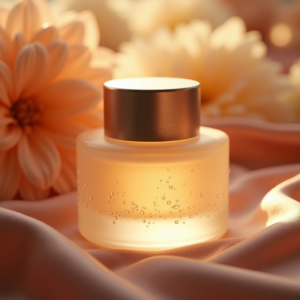 Perfume — Frosted-glass Cosmetics Jar With A Brushed-silver Product Ads #0134 (Gemini)