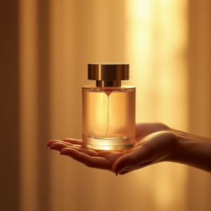 Perfume — Frosted-glass Cosmetics Jar With A Brushed-silver Product Ads #0247 (Leonardo)