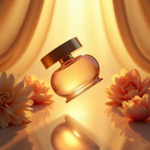 Perfume — Frosted-glass Cosmetics Jar With A Brushed-silver Product Ads #0325 (Krea)