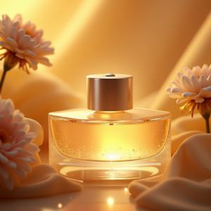 Perfume — Frosted-glass Cosmetics Jar With A Brushed-silver Product Ads #0343 (Leonardo)