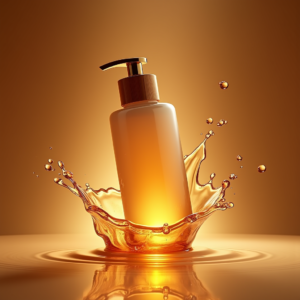 Perfume — Minimalist Skincare Bottle With A Bamboo Product Ads #0042 (Ideogram)