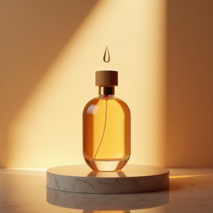 Perfume — Minimalist Skincare Bottle With A Bamboo Product Ads #0084 (FLUX)