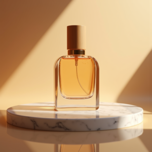 Perfume — Minimalist Skincare Bottle With A Bamboo Product Ads #0090 (Ideogram)