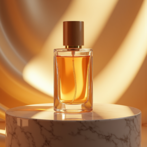 Perfume — Minimalist Skincare Bottle With A Bamboo Product Ads #0102 (Ideogram)