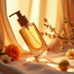 Perfume — Minimalist Skincare Bottle With A Bamboo Product Ads #0114 (Ideogram)