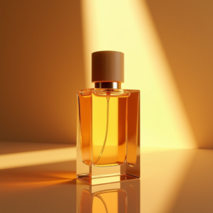 Perfume — Minimalist Skincare Bottle With A Bamboo Product Ads #0162 (Ideogram)