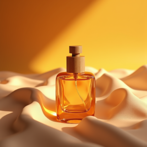 Perfume — Minimalist Skincare Bottle With A Bamboo Product Ads #0174 (Ideogram)