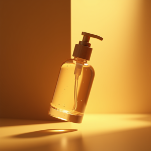 Perfume — Minimalist Skincare Bottle With A Bamboo Product Ads #0186 (Ideogram)