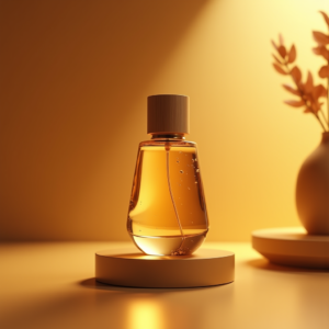 Perfume — Minimalist Skincare Bottle With A Bamboo Product Ads #0216 (FLUX)