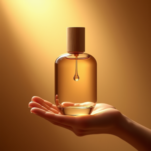 Perfume — Minimalist Skincare Bottle With A Bamboo Product Ads #0227 (Stable Diffusion)