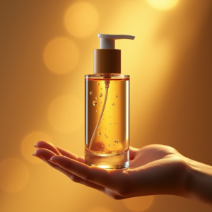Perfume — Minimalist Skincare Bottle With A Bamboo Product Ads #0251 (Stable Diffusion)