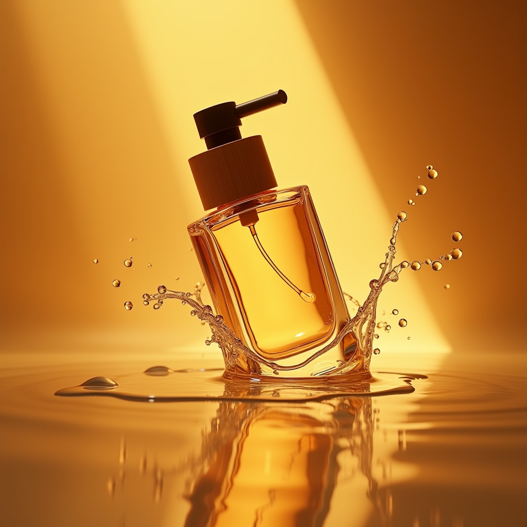 Perfume — Minimalist Skincare Bottle With A Bamboo Product Ads #0269 (Recraft)