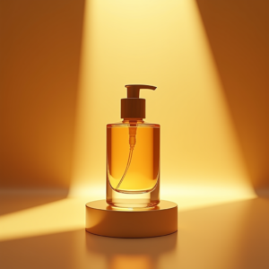 Perfume — Minimalist Skincare Bottle With A Bamboo Product Ads #0287 (Stable Diffusion)