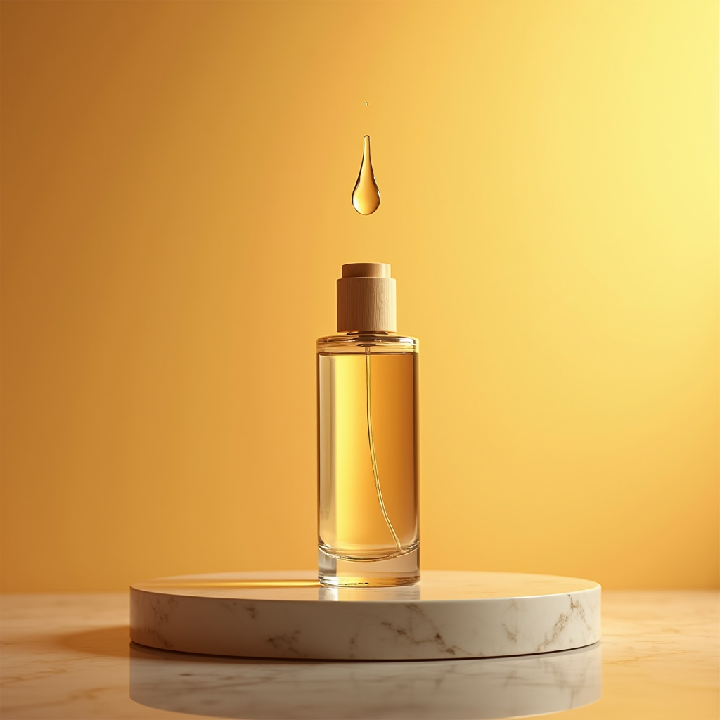 Perfume — Minimalist Skincare Bottle With A Bamboo Product Ads #0299 (Stable Diffusion)