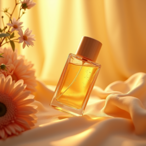Perfume — Minimalist Skincare Bottle With A Bamboo Product Ads #0329 (Recraft)