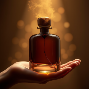 Perfume — Rich Dark-chocolate Dessert With A Glossy Product Ads #0021 (Dreamina)