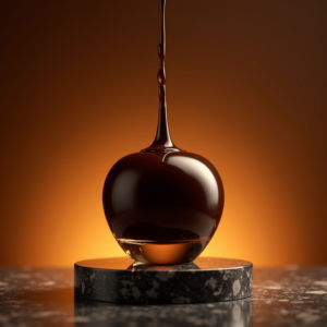 Perfume — Rich Dark-chocolate Dessert With A Glossy Product Ads #0081 (Dreamina)