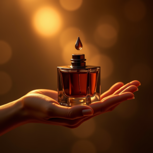Perfume — Rich Dark-chocolate Dessert With A Glossy Product Ads #0225 (Dreamina)