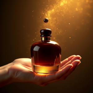 Perfume — Rich Dark-chocolate Dessert With A Glossy Product Ads #0236 (Seedream)