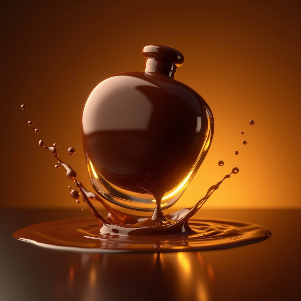 Perfume — Rich Dark-chocolate Dessert With A Glossy Product Ads #0254 (Gemini)