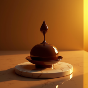 Perfume — Rich Dark-chocolate Dessert With A Glossy Product Ads #0296 (Seedream)