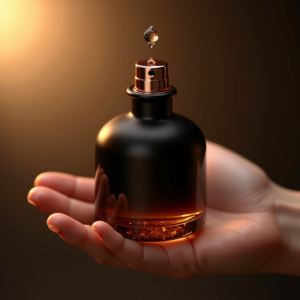 Perfume — Sleek Matte-black Perfume Bottle With A Product Ads #0007 (Leonardo)