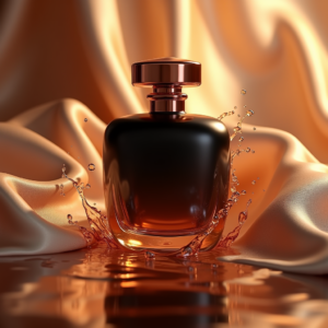 Perfume — Sleek Matte-black Perfume Bottle With A Product Ads #0061 (Krea)