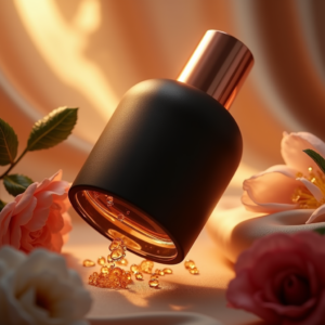 Perfume — Sleek Matte-black Perfume Bottle With A Product Ads #0109 (Krea)