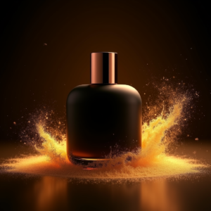 Perfume — Sleek Matte-black Perfume Bottle With A Product Ads #0163 (Leonardo)