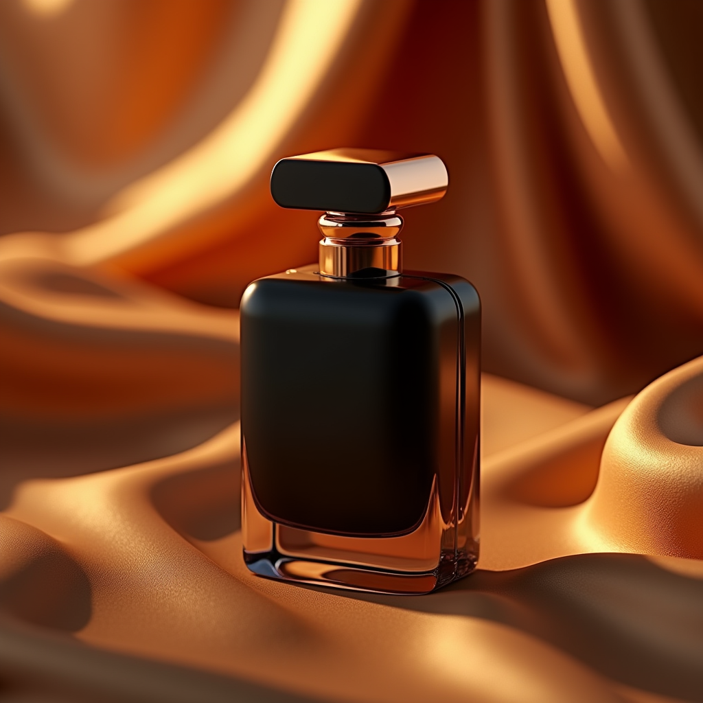 Perfume — Sleek Matte-black Perfume Bottle With A Product Ads #0205 (Krea)
