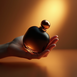Perfume — Sleek Matte-black Perfume Bottle With A Product Ads #0217 (Krea)
