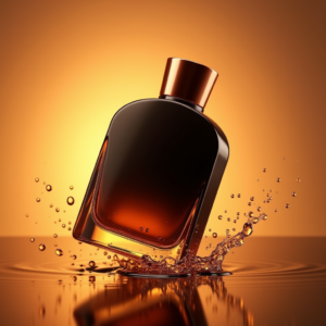 Perfume — Sleek Matte-black Perfume Bottle With A Product Ads #0252 (FLUX)